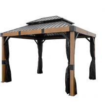 Sojag Pavillon aluminium Fontana 10x12 incl. moustiquaire aspect