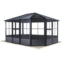 Sojag Pavillon Charleston 12x12, anthrazit, 384 x3 84 x 281 cm (L x B x H), Aluminium