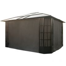 Pavillon Savino 12x14 Rideaux Parties latérales incl. clips - Sojag