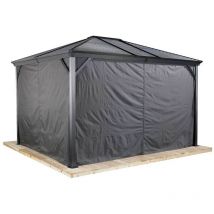 Sojag Pavillon Ventura 10x14 Rideaux Parties latérales incl.