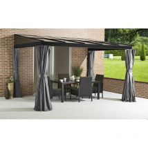 Sojag - Terrassenüberdachung St. Barthelemy 8x12, anthrazit, 248 x 364 x 240 cm (l x b x h), Aluminium