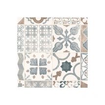 Sol Lino - Carreaux de ciment - Naturel - Rouleau de 1m x 12m