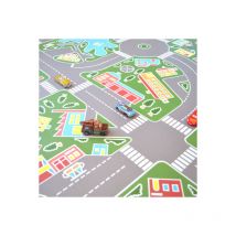 Sol Plastique pour les enfants - Les rues de la ville verte - Rouleau de 2m x 19m