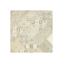 Sol pvc Best - Carreaux Art Déco - Crème et gris - Rouleau de 2m x 7m