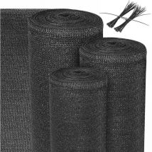Sol Royal - Brise vue sg 80 165 g/m² - Pare soleil terrasse anthracite hdpe Brise vue jardin – attache-câbles inclus – Pare vue balcon ombrageant