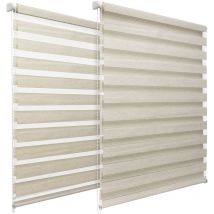 Doppelrollo SolDecor DL2 Leinen, 220x60x4 cm - Sol Royal