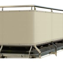 Frangivista e Telo frangivento 500x90cm per balconi SolVision PB2 - Impermeabile - Schermo Privacy - con Occhielli Crema - Sol Royal