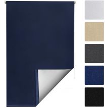 Sol Royal - Persiana / estor enrollable con fijación sin taladro - oscurescente con recubrimiento termal - diferentes tamaños Azul oscuro,