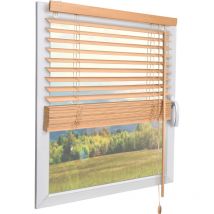 Persiana Veneciana de Madera SolDecor JH3 en Óptica de Roble - persiana de Madera sostenible 60cm, 130 - Sol Royal