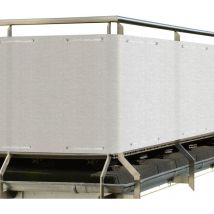 Sol Royal Protección Visual SolVision HB2 HDPE Pantalla Opaca 500x90 cm balcón privacidad con Ojales CuerdasBlanco