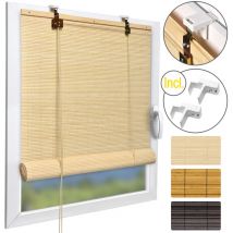 SolDecor B86 Persianas de bambú Rollo bambú Ventanas Klemmfix Robusto Madera Calidad Naturaleza, 160x120 cm - Sol Royal