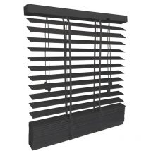 Holzjalousie 50mm Rollo Soldecor Be5, 130x250cm, Schwarz