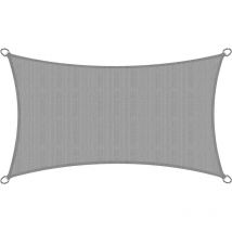 Voile d'ombrage SolVision polyéthylène (pehd) avec stabilisant anti-UV Gris, 400x200 cm - Sol Royal