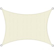 Voile d'ombrage SolVision polyéthylène (pehd) avec stabilisant anti-UV Creme, 400x300 cm - Sol Royal
