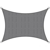 Tenda a vela parasole e ombreggiante rettangolare SolVision Antracite, 400x300 cm - Sol Royal