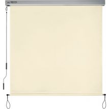 Toldo vertical enrollable exterior MS5 - 160x250 cm Beis - Estor vertical para balcones y terrazas - Robusto, enrollable a mano con manivela,