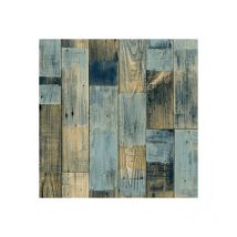 Décoweb - Sol Vinyle Podium - imitation Parquet bleuté - Rouleau de 3m x 6m