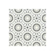 Décoweb - Sol Vinyle Style - Carreaux de ciment motif mosaïque noir - Rouleau de 4m x 27m