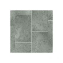 Décoweb - Sol Vinyle Style - Imitation Carrelage gris - Rouleau de 4m x 21m