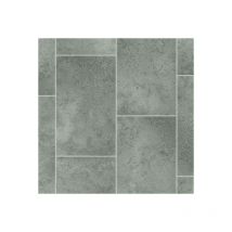 Sol Vinyle Style - Imitation Carrelage gris - Rouleau de 2m x 6m
