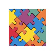 Sol Vinyle Style - Motif Puzzle - Rouleau de 3m x 4m