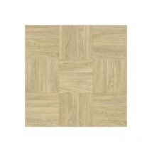 Sol Vinyle Style - Parquet Mosaïque rétro - Chêne clair - Rouleau de 3m x 14m