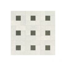Sol Vinyle Textile économique - Dalles de sol avec cabochon - Noir et gris - Rouleau de 4m x 14m