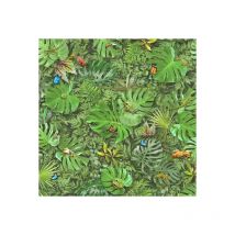 Sol Vinyle Textile - Relief 3D - Imprimé Faune et flore tropicale - Rouleau de 4m x 11m