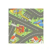 Sol Vinyle Style - Chambre enfants - Circuit de voiture City - Rouleau de 3m x 11m