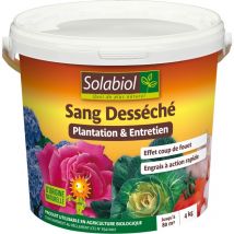 SBM - solabiol SOSANG4 - Sang Déséché - 4kg - Engrais Stimule La Croissance