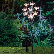 Solar Blumenstecker warmweiß Solar-M70353-Weiß