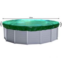 Cubierta de piscina de invierno redonda 200g / m² para piscina 160 - 200 cm Dimensión de lona ø 260 cm Verde