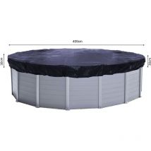 Quick-star - Solar Cubierta de piscina de invierno redonda 200g / m² para piscina 366 - 400 cm Dimensiones de lona ø 460 cm Negro