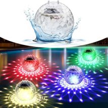 Solar Floating Pool Lights Color Changing Solar Light for Pool Pond IP65 Pond Waterproof Ball Decoration for Swimming Pool (Sept couleurs de lumière)