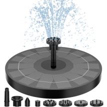 Tinor - Solar Fountain Pump for Bird Bath 2.5W, Solar Fountain Pump for Bird Bath with 8 Nozzles, 6.7' Solar Powered Water Fountain Pump for Garden,