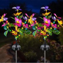 Solar Garden Lights, Solar Butterfly Lights Outdoor, 2 Modes, Waterproof, Landscape Lighting, Path Lights, Garden Decor, Wedding, Christmas, Lawn,