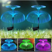 Ymyny - Solar-Gartenleuchten, 2 Stück Solarleuchten Dekorative Lichter in Quallenform, LED-Quallen-Solarleuchten für den Außenbereich