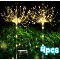 Solar-Gartenleuchten für den Außenbereich, IP65 wasserdichte Solar-Feuerwerkslichter, dekorative Außenbeleuchtung für Hof, Terrasse, Rasen, Party,