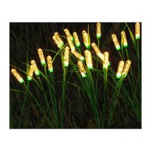 Solar-Gartenrohr für Außenbereich, Balkon, Garten und Rasen, wasserdicht (2 Stück/Warmweiß)