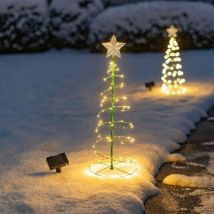 Solar-LED-Weihnachtsbaum, Metall-Weihnachtsbaumlichter, Innen- und Außen-Weihnachtsbaumlichter, dekorative Lichterketten, Feiertagsdekorationen,
