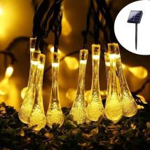 Solar Lichterkette Aussen Sdlogal 30 Leds 6.5m 8 Modes IP65 Wasserdicht Lichterkette Solar für Garten, Terrasse, Balkon, Hochzeit - Warmweiß