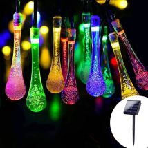 Solar Lichterkette 30 LEDs Sdlogal Außen- und Innenbereich 6.5 m 8 Modes IP65 Wasserdicht Gartenlaube Buntes Licht - Mehrfarbig