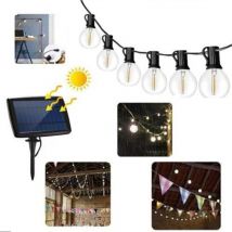 Solar-Lichterkette Für Den Außenbereich, 30 Lampenfassungen, 10 M, Kaltes Licht, Gartenbeleuchtung