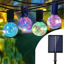 Solar-Lichterkette Für Den Außenbereich, 30 Lampenfassungen, 10 M, Rgb-Licht, Weihnachtsbeleuchtung