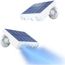 Solar Lights Outdoor, [2 Pieces] Solar Lights Outdoor Motion Sensor, 360° Outdoor Solar Spotlight [1200mAh] Waterproof Outdoor Solar Lantern Garden