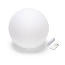 Esfera de luz led rgb alimentada por energía solar Velamp solar nova 0.4w 3000k blanco - sl528