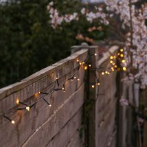 10m Solar Power Outdoor led Fairy Lights Green Cable Warm White Garden Decoration Summer Party