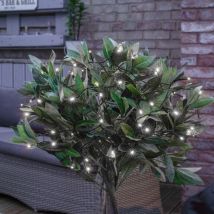 Festive Lights - 5m Solar Power Outdoor led Fairy Lights Green Cable White Garden Indoor Décor