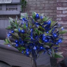 5m Solar Power LED Fairy String Lights Blue Outdoor Garden Party Decoration