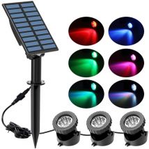 Solar Pond Lights, led Underwater Lights, Waterproof Lighting, High Brightness Light Sensor for Pond/Garden/Outdoor